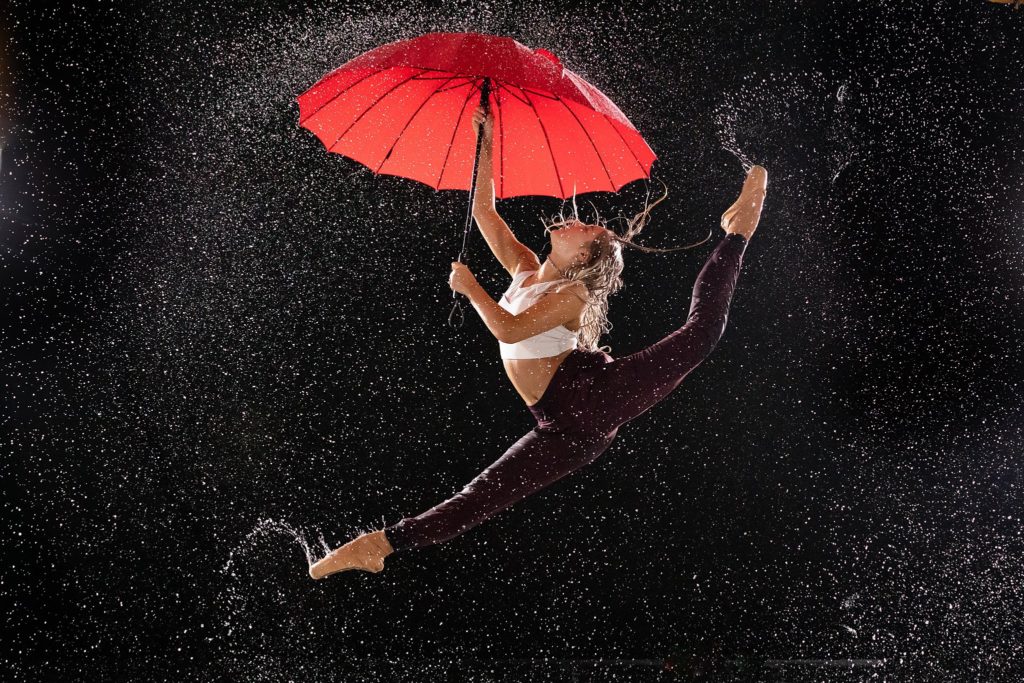Heather Osteen Rain Shoot, Splash Session, Rain Machine Dance Photo