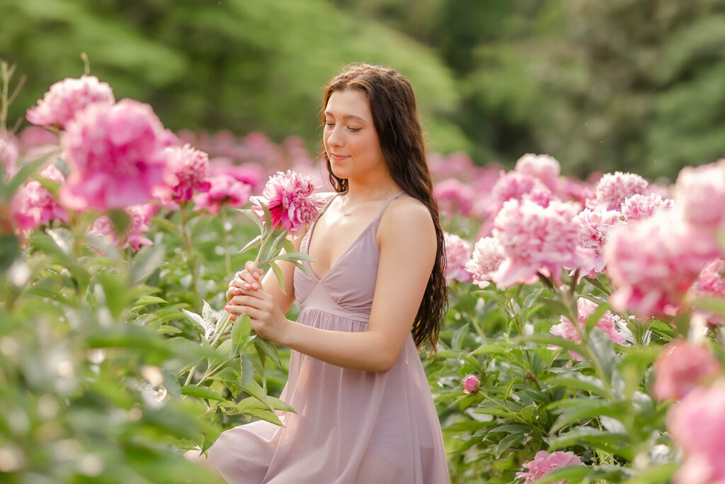 dancer in a field of flowers, dancer in peonies, dance photography education, dance photographer 
